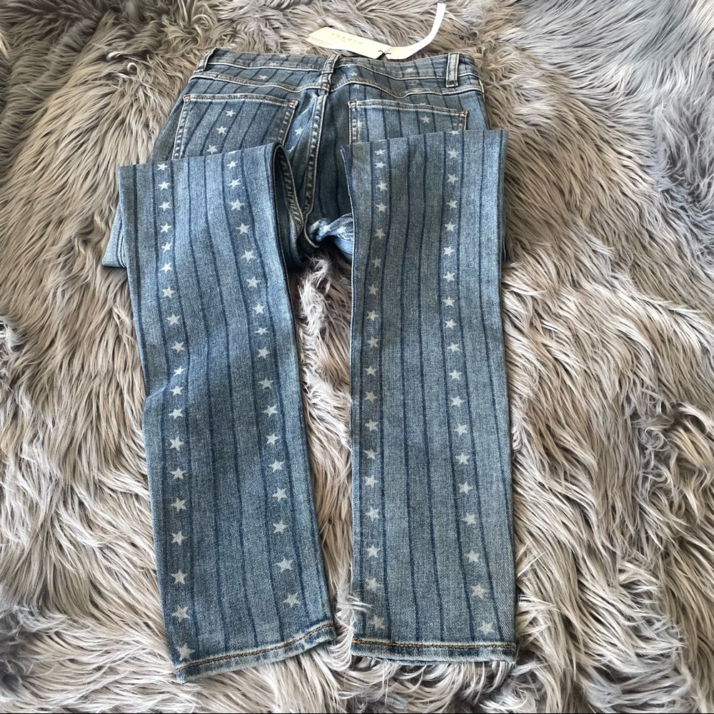 SANDRO star and striped pattern jeans - Picture 8 of 11